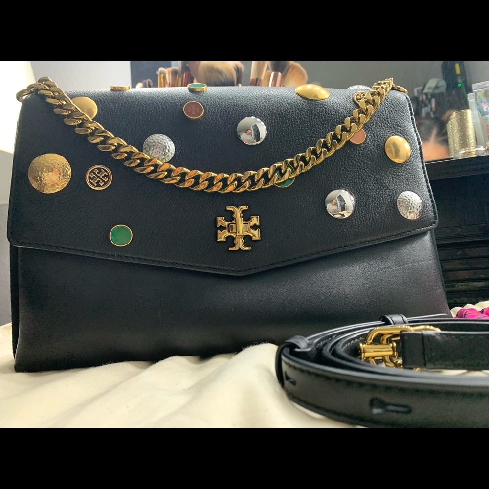 Tory Burch Kira mixed materials embellished bag